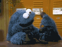 Cookie Monster eating