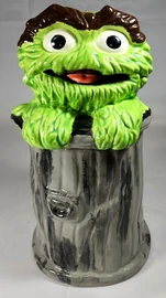 Oscar the Grouch in his trash can (#972) - 1976