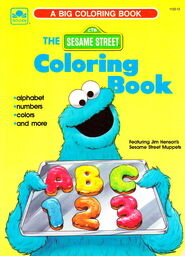 The Sesame Street Coloring Book Carol Nicklaus cover by Tom Brannon Golden Books 1987 (reprint)