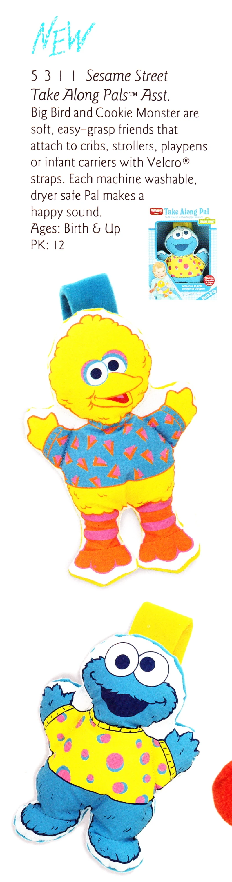 playskool friends sesame street cookie monster's drop & roll