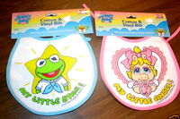 Baby Kermit and Baby Piggy bibs 1989