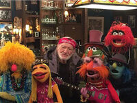 Willie Nelson and the Electric Mayhem band