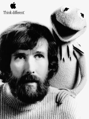 "Think Different" poster, based on an original image that included Ernie