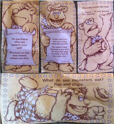 Fozzie Joke inside cracker. Approx 10cm x 4cm