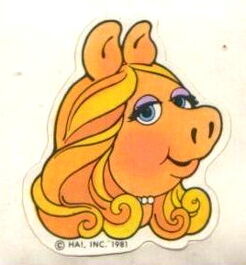 Miss Piggy Single Roll Sticker 1981
