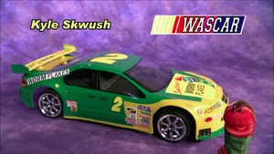 The worm racer Kyle Skwush on Sesame Street