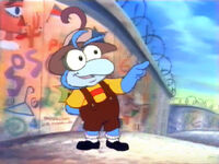 Baby Gonzo at the Berlin Wall in Cartoon All-Stars to the Rescue (1990)