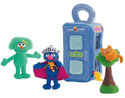 ...with Super Grover, Rosita and a cat on a tree.