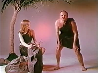 Two cavepersons in the IBM film Rowlf-In