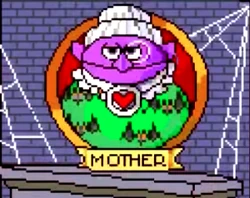 A portrait of the Count's mother hanging in his castle in the Numbers computer game.