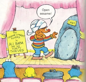 Ernie stars in an Ali Baba and his Forty Thieves pageant.