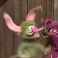 Green rabbits in The Count's Storybook Theatre: Countilocks