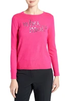 Sequin wool blend sweater