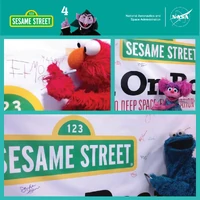 November 30, 2015 "Four days until @NASA_Orion's test flight! Check out Elmo, Abby and Cookie signing Sesame Street's #ImOnBoard banner!"