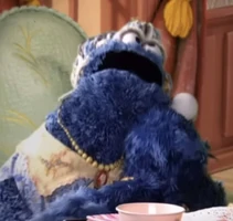 Baby Cookie Monster & his grandmaSesame Beginnings: Exploring Together