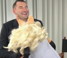 Michael Michalsky & Miss PiggyDie Muppets promotion for Berlin Fashion Week, Germany