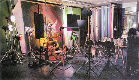 Behind the scenes of the photo shoot