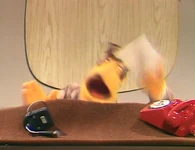 The Newsman's desk in The Muppet Show episode 119