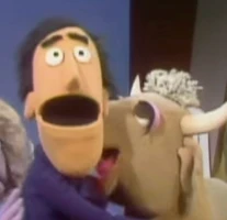 Guy Smiley & a cow"The Mystery Mix-up Game"