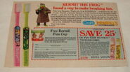 1985 ad, with a Kermit Fun Cup premium offer