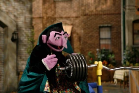 4136-Count-photo.jpg (487 KB) The Count gets his exercise equipment ready.