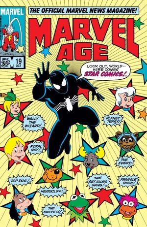 Marvel Age issue 19 (1984) promoting Star Comics, Fraggle Rock, and a planned The Muppets title