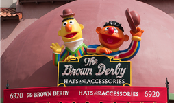 Brown Derby entrance marquee, as of 2013.