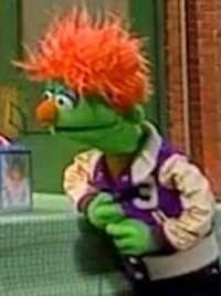 Green boy in Superdude Lunch