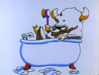 B for bison in a bathtub (First: Episode 3154)