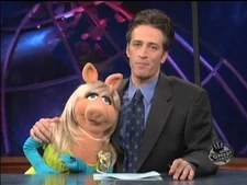 Stewart and Miss Piggy in 1999.
