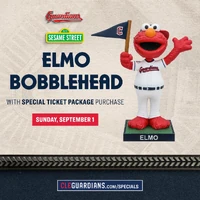 Elmo bobblehead Cleveland Guardians