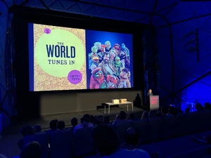 Karen Falk presenting "Jim Henson’s Imagination Illustrated: Exploring the Archives of a Creative Mind"