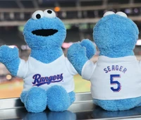 Cookie Monster plush Texas Rangers