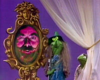 Snow White's witch (Frank Oz) in a Sesame Street News Flash (First: Episode 0685)