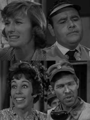 Future Muppet Show guests zone out: Cloris Leachman (in the classic "It's a Good Life"), Jonathan Winters, Carol Burnett, and James Coburn