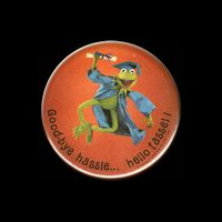 Kermit the Frog on a button