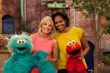 First Lady Michelle Obama and Dr. Jill Biden visited Sesame Street in April 2011, as part of the White House "Joining Forces Initiative" and Sesame's military families project.
