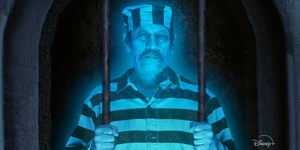 The ghost of Cousin Huet (Danny Trejo) is still imprisoned in Muppets Haunted Mansion even though the caretaker expresses that "we all know you didn't do it."