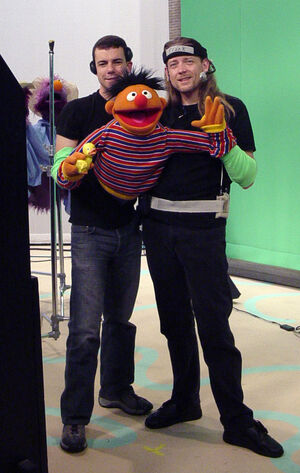 Steve Whitmire and Paul McGinnis performing Ernie on Sesame Street