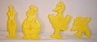 Bert, Cookie Monster, Big Bird, and Ernie