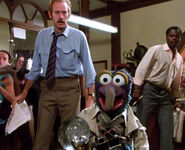 as a reporter in the Daily Chronicle office in The Great Muppet Caper