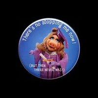Miss Piggy on a button