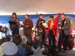 "Follow Me" is being sung by the Fraggle puppeteers at the celebration of Jerry Juhl.