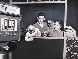 Jim Henson and Jane Nebel at work