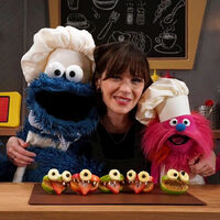 Zooey Deschanel with Cookie and Gonger