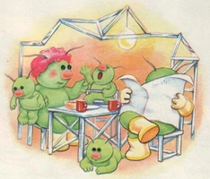 Molly, Toggle, Doodad, Gadget and Thingamabob Doozer in What Do Doozers Do?