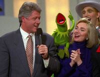 Kermit with the Clintons