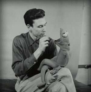 Henson refurbishing the first incarnation of Kermit ().