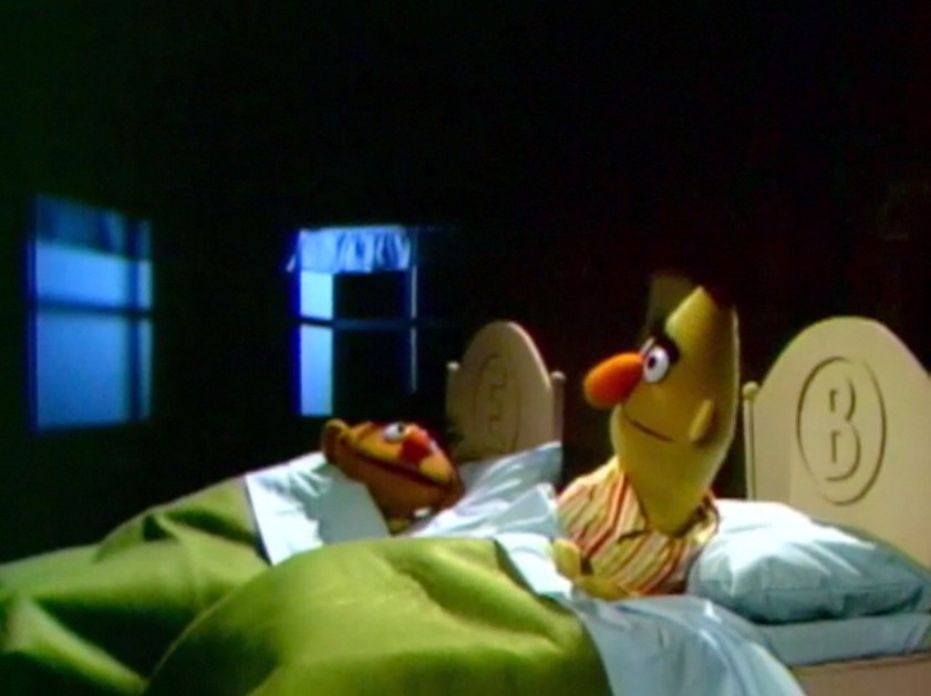 bert and ernie in bed