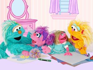 Sesame girls coloring